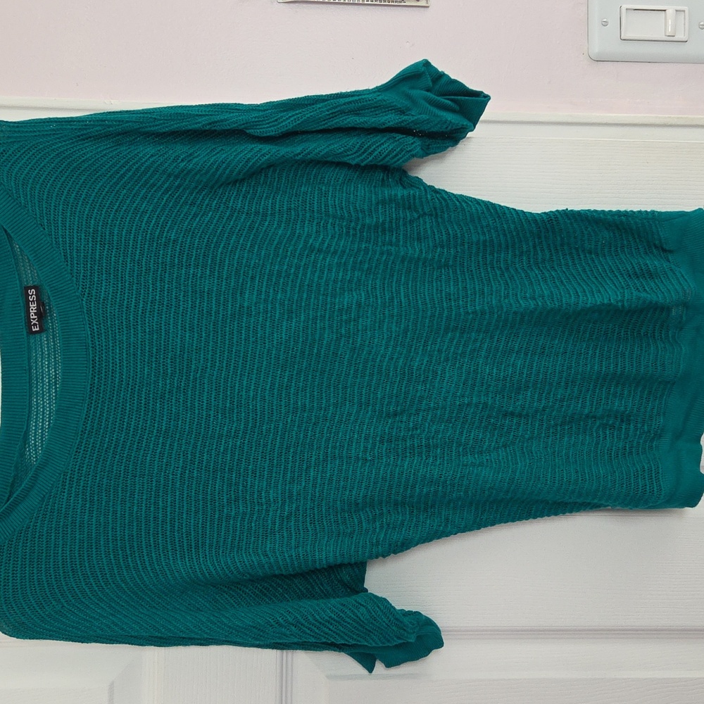 Express Green Knit Blouse